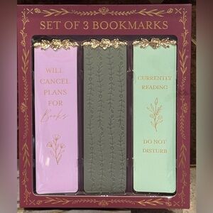 NWT Eccolo Bookmark Set of 3 for the Book Lovers